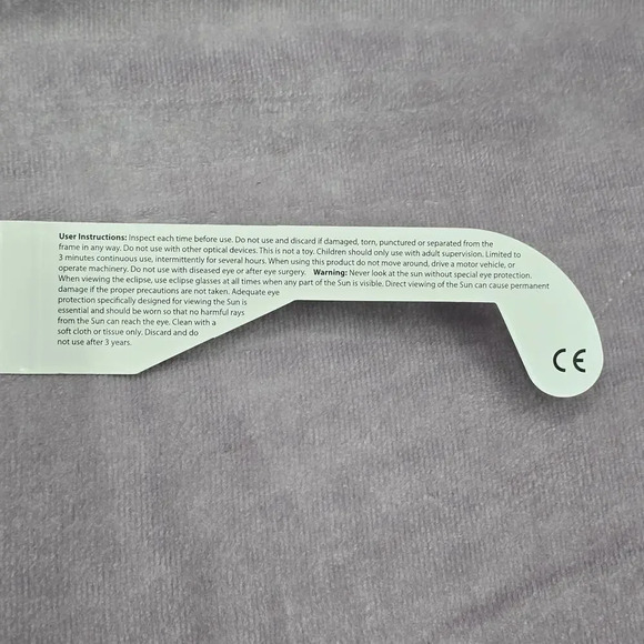 Lunt Solar System Original Solar Eclipse Safety Glasses ISO Certified 2024 - Picture 4 of 6